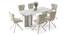 Rosen 6 Seater Chinese White Ceramic Dining Table With Set Of 6 Tulip Dining Chair In Biege (Beige, White & Cream Finish) by Urban Ladder - - 969771