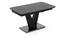 Caribu 4 to 6 extendable dining table, Finish - Black marble color High Gloss With set of 4 Tulip Chairs (Black Finish, DUAL TONE) by Urban Ladder - - 969961