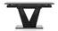 Caribu 4 to 6 extendable dining table, Finish - Black marble color High Gloss With set of 4 Tulip Chairs (Black Finish, DUAL TONE) by Urban Ladder - - 969963