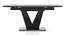Caribu 4 to 6 extendable dining table, Finish - Black marble color High Gloss With set of 4 Tulip Chairs (Black Finish, DUAL TONE) by Urban Ladder - - 969967