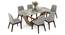 Paloma 6 Seater Spanish Ceramic Dining Table With Set of 6 Taarakashi Dining Chairs (Spanish Ceramic Finish) by Urban Ladder - - 969999