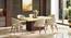 Celia Accent Dining Chair (Dark Teak Finish, Ancient Ivory Cream Leatherette) by Urban Ladder - - 970006