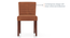 Adria Jade Green Marble Top Dining Table With Set of 6 Ludo Dining Chairs (Tan Leatherette, Jade Green Finish) by Urban Ladder - - 970097