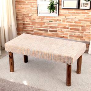 Camilla Solid Wood Bench in Lacquered Orange Finish-image-28
