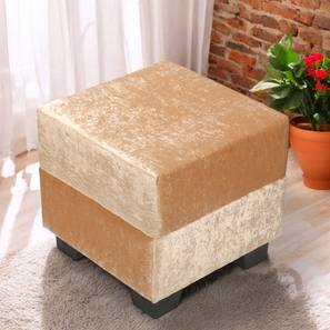 ikiriya Iris Solid Wood Ottoman Pouffee in Jute Brown fabric-picture-11