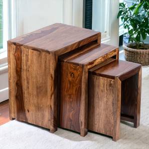 ikiriya Oakland Solid Wood Side Table in Teak Finish-picture-19