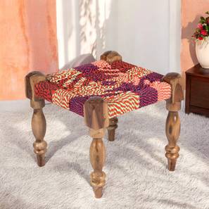 ikiriya Riaza Sheesham Wood Maachi Stool in Natural Jute & Silver Rope Canning-picture-15