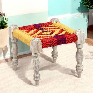 ikiriya Riaza Sheesham Wood Maachi Stool in Natural Jute & Silver Rope Canning-picture-17