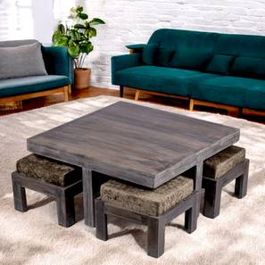 ikiriya Blane Square Solid Wood Coffee Table in Antique Grey Finish-picture-12