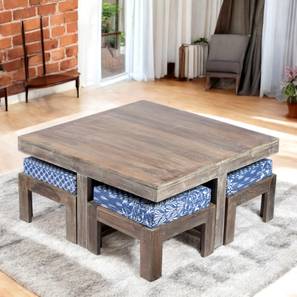 ikiriya Blane Square Solid Wood Coffee Table in Antique Grey Finish-picture-22