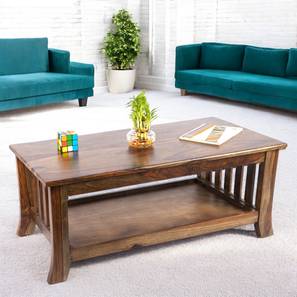 ikiriya Omar Rectangular Solid Wood Coffee Table in Teak Finish-picture-14