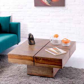 ikiriya Montreal Square Solid Wood Coffee Table in Teak Finish-picture-19