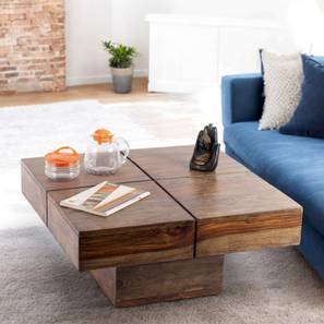 ikiriya Montreal Square Solid Wood Coffee Table in Teak Finish-picture-17