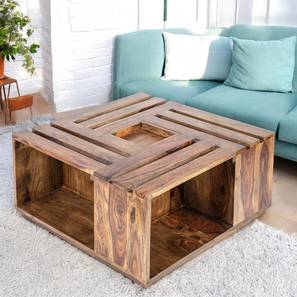 Coffee Table In Noida Design Milan Square Solid Wood Coffee Table in Teak Finish