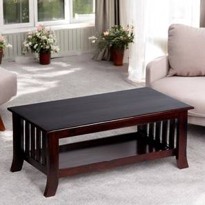 Blairs Rectangular Solid Wood Coffee Table in Dark Walnut Finish