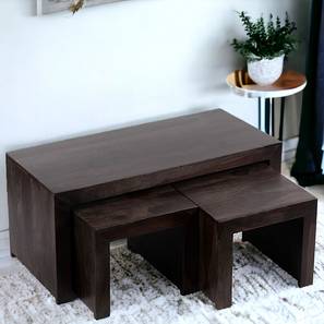 ikiriya Kassel Rectangular Solid Wood Coffee Table in Mahogany Finish-picture-19