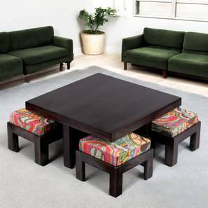 ikiriya Blane Square Solid Wood Coffee Table in Mahogany Finish-picture-14