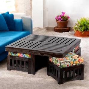 ikiriya Palladio Square Solid Wood Coffee Table in Mahogany Finish-picture-19