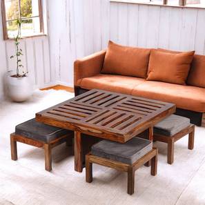 Palladio Square Solid Wood Coffee Table in Teak Finish-image-30