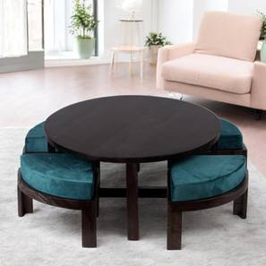 ikiriya Nashville Round Solid Wood Coffee Table in Mahogany Finish-picture-13