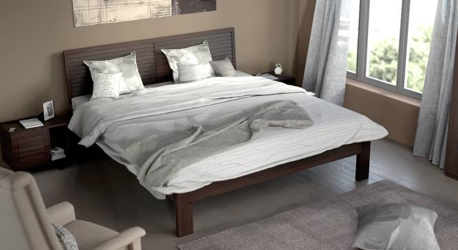 Terence Bed (Mahogany Finish, Queen Bed Size) by Urban Ladder - Full View Design 1 - 97042