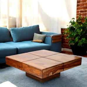 ikiriya Montreal Square Solid Wood Coffee Table in Teak Finish-picture-20
