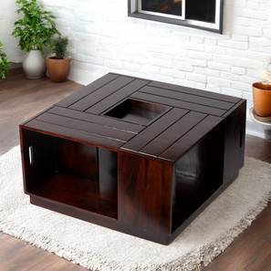 ikiriya Wayne Square Solid Wood Coffee Table in Dark Walnut Finish-picture-16