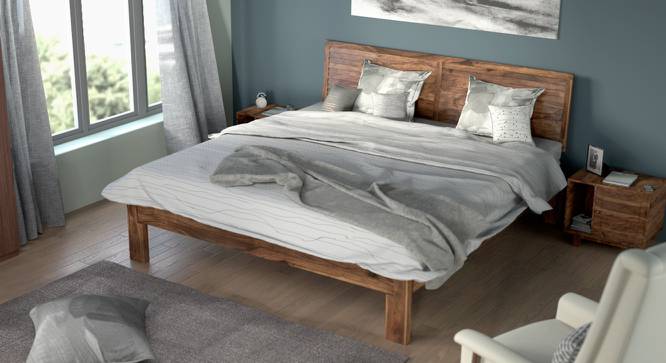 Terence Bed (Teak Finish, Queen Bed Size) by Urban Ladder - Full View Design 1 - 97043