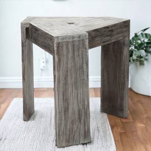 ikiriya Avina Solid Wood Side Table in Rustic Grey Matte Finish Finish-picture-19