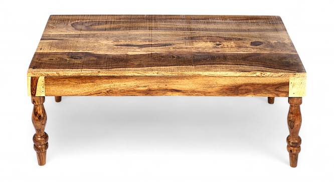 Hudson Coffee Table - Natural Wood Finish- with turned legs (Natural Finish, Natural Wood Finish) by Urban Ladder - - 