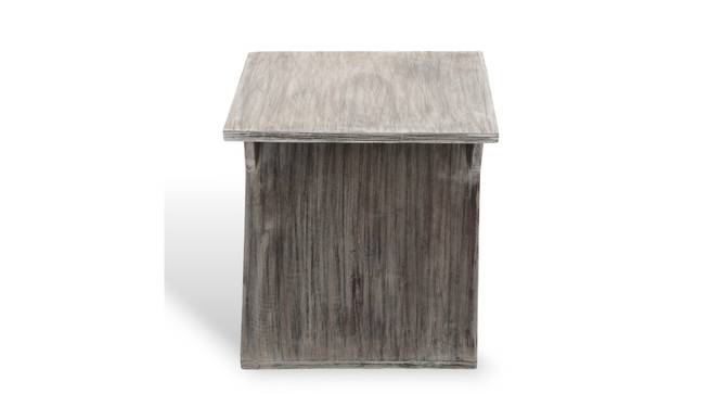 Berlin Sheesham Wood Tea Table in Rustic Grey Matte Finish (Matte Finish) by Urban Ladder - - 