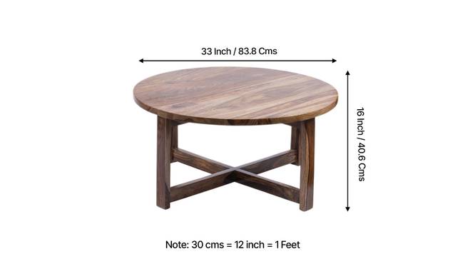 Nashville Coffee Table Set - Brown Sparkle Velvet (Teak Finish, Brown Sparkle Velvet) by Urban Ladder - - 