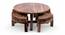 Nashville Coffee Table Set - Brown Sparkle Velvet (Teak Finish, Brown Sparkle Velvet) by Urban Ladder - - 