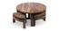 Nashville Coffee Table Set - Brown Sparkle Velvet (Teak Finish, Brown Sparkle Velvet) by Urban Ladder - - 