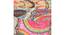 Kingsville Solid Wood Stool in Stripe Multi Colour Jackard fabric (Israel Print Kantha) by Urban Ladder - - 