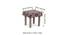 Lisbone Solid Wood Stool in Black Diamond Jackard fabric (Multicoloured) by Urban Ladder - - 