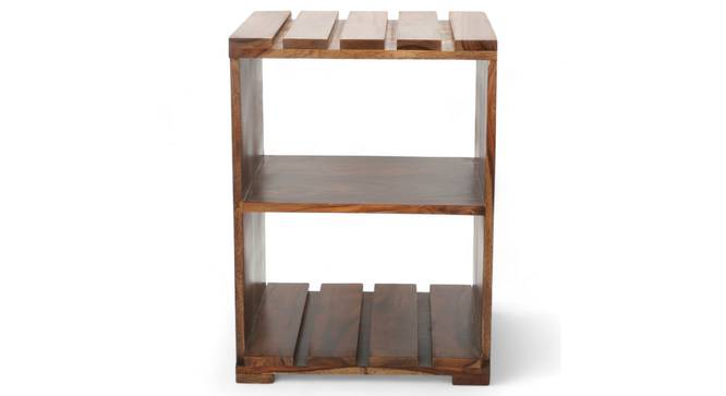 Arista Sheesham Wood Bedside Table in Teak Finish (Teak Finish) by Urban Ladder - - 