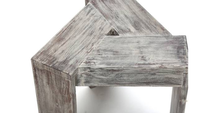 Avina Sheesham Wood End Table / Tea Table in Rustic Grey Matte Finish (Rustic Grey Matte Finish Finish) by Urban Ladder - - 