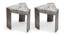Avina Sheesham Wood Set of 2 End Tables / Tea Tables in Teak Finish (Rustic Grey Matte Finish Finish) by Urban Ladder - - 