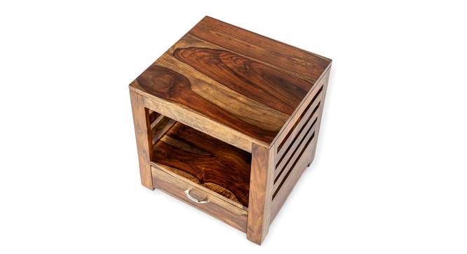 Russell Side Table - Teak Finish (Teak Finish, Teak Finish) by Urban Ladder - - 