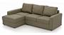 Apollo Sofa Set (Cappuccino, Leatherette Sofa Material, Regular Sofa Size, Soft Cushion Type, Sectional Sofa Type, Sectional Master Sofa Component, Regular Back Type, Regular Back Height) by Urban Ladder - - 97072