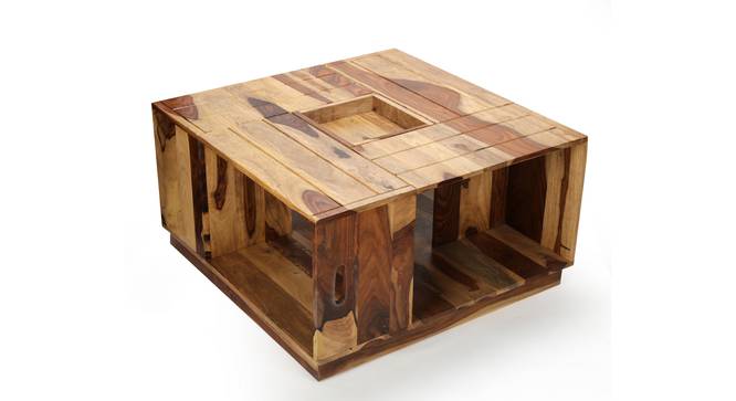 Wayne Sheesham Wood Coffee Table in Dark Walnut Finish (Natural Rosewood Finish) by Urban Ladder - - 