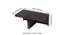 Irish Sheesham Wood Coffee Table with 2 Stools Set in Mahogany Finish & Turquoise Sea Velvet fabric Cushions (Mahogany Finish) by Urban Ladder - - 