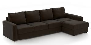 Apollo Leatherette Sectional Sofa (Chocolate)