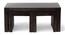 Kassel Sheesham Wood Coffee Table with 2 Stools Set in Mahogany Finish (Mahogany Finish) by Urban Ladder - - 