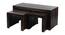 Kassel Sheesham Wood Coffee Table with 2 Stools Set in Mahogany Finish (Mahogany Finish) by Urban Ladder - - 
