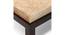 Irish Sheesham Wood Coffee Table with 2 Stools Set in Mahogany Finish & Turquoise Sea Velvet fabric Cushions (Dark Walnut Finish) by Urban Ladder - - 