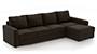 Apollo Sofa Set (Chocolate, Leatherette Sofa Material, Regular Sofa Size, Soft Cushion Type, Sectional Sofa Type, Sectional Master Sofa Component, Regular Back Type, Regular Back Height) by Urban Ladder - - 97108