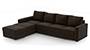 Apollo Sofa Set (Chocolate, Leatherette Sofa Material, Regular Sofa Size, Soft Cushion Type, Sectional Sofa Type, Sectional Master Sofa Component, Regular Back Type, Regular Back Height) by Urban Ladder - - 97113