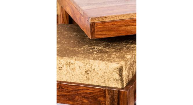 Adalia Coffee Table Set - Velvet Green (Teak Finish, Velvet Green) by Urban Ladder - - 